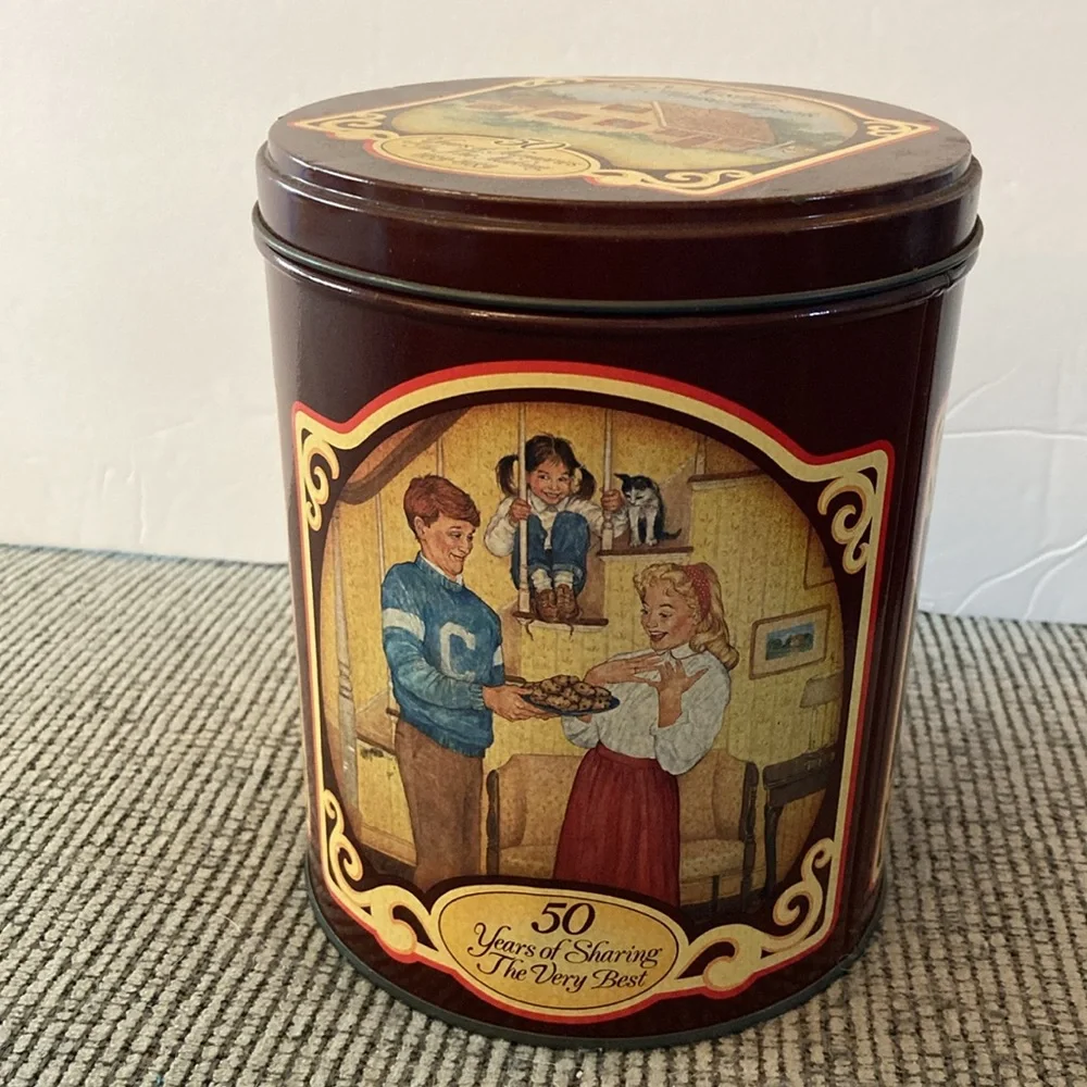 Nestle Toll House Morsels cookie tin, 50th anniversary collectible